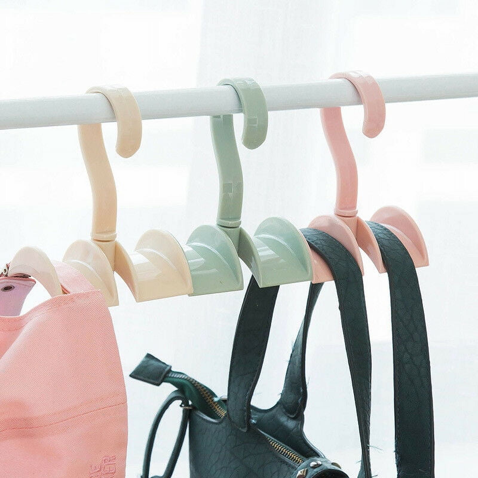 Closet Organizer Rod Hanger Handbag Storage Purse Hanging Rack Holder Hook  Bag s