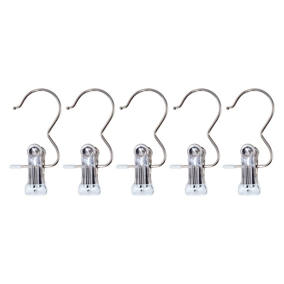 Closet Organizer Space Saving Clothespin Hat Pants Storage Hanging Travel Hook Stainless Steel Boot Hangers Clips Boot Hangers For Closet Laundry Hooks Hanging Clips Clothes Pins Socks Towel Clips