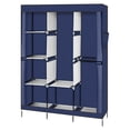 thumbnail image 1 of Closet Organizer for Bedroom, Wardrobe Rack for Home, Blue 71" Portable Closet Wardrobe Clothes Rack Storage Organizer with Shelf PKWQ507RB-1, 1 of 4