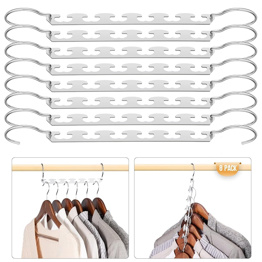 Closet Organizers And Storage Magic Hangers Stainless Steel Space Saving Hangers Upgraded Sturdy