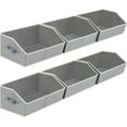 thumbnail image 1 of Closet Organizers Bins 6 Packs - Large Closet Shelf Organizer with Handles, Fabric Trapezoid Storage Bins, Collapsible Storage Cubes for Clothes, Towels, Light Gray, 1 of 14