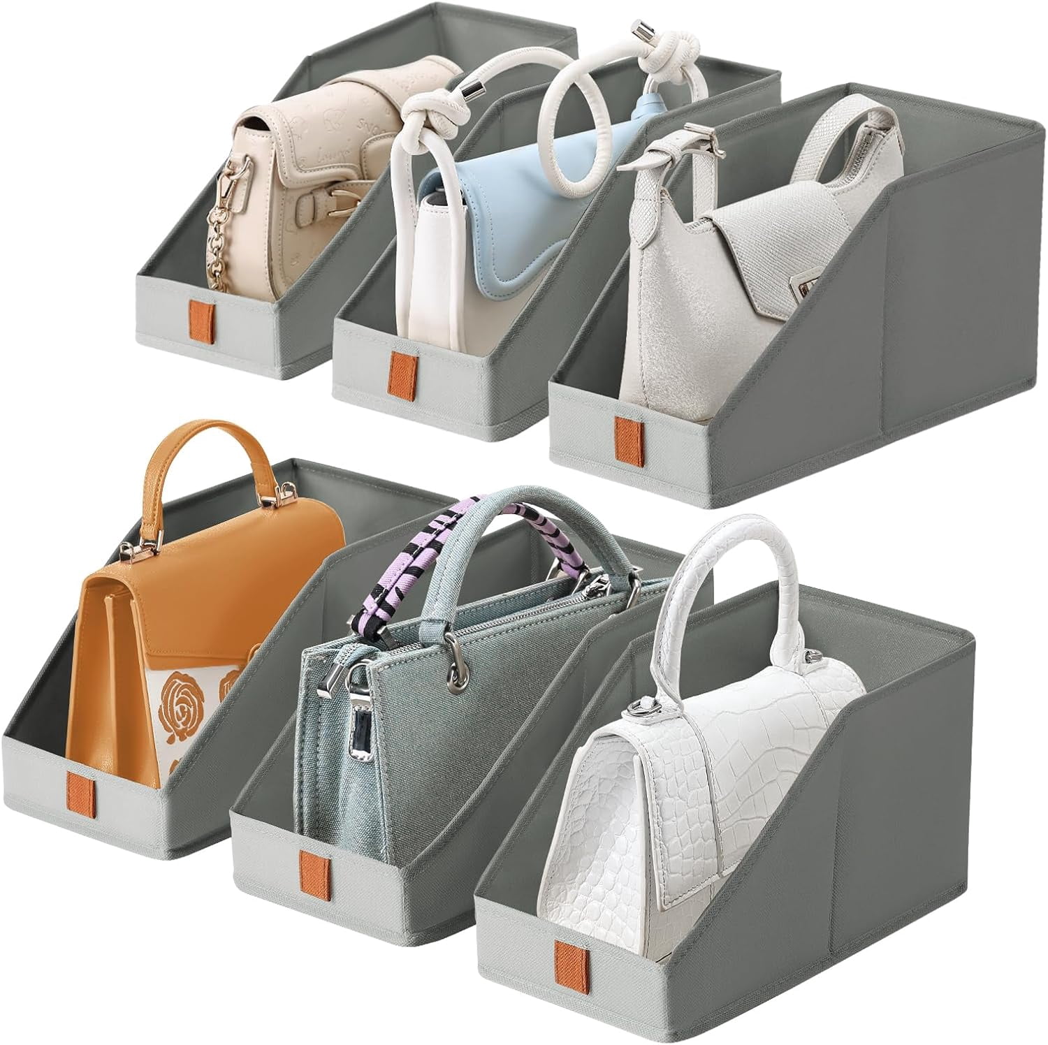 Picture of Closet Organizers for Purses and Bag Storage, Small Storage Bins ...