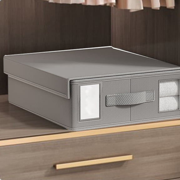 Closet Organizers and Storage Bins for Bed Sheets-Bedding Organizer Container,Linen Closet Organizer for Sheet Sets,Duvet Covers,Pillowcases,Blankets|Space Saving Home Organization Storage Box