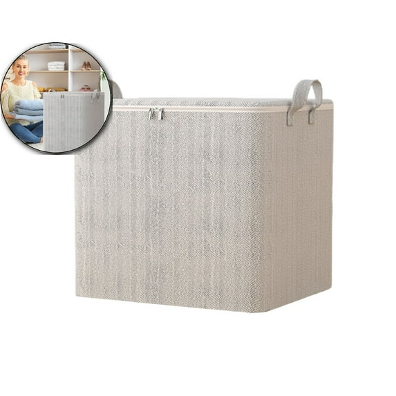 Closet Organizers and Storage, Collapsible Storage Bins Boxes, All Season Universal Household Clothing Storage, Non-woven fabric Storage Bins with Lids