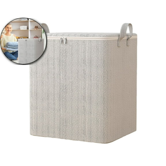 Closet Organizers and Storage, Collapsible Storage Bins Boxes, All Season Universal Household Clothing Storage, Non-woven fabric Storage Bins with Lids