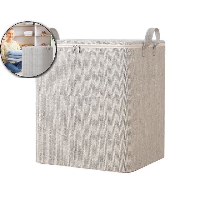 Closet Organizers and Storage, Collapsible Storage Bins Boxes, All Season Universal Household Clothing Storage, Non-woven fabric Storage Bins with Lids