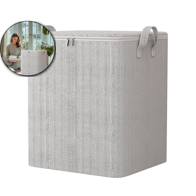Closet Organizers and Storage, Collapsible Storage Bins Boxes, All Season Universal Household Clothing Storage, Non-woven fabric Storage Bins with Lids