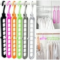 thumbnail image 1 of Closet Organizers and Storage ,College Dorm Essentials ,Space Saving Clothes Hangers ,360° Revolve Sturdy Plastic Hangers with 9 Holes ,Hooks for Hanging for Wardrobe Closet ,6pcs, 1 of 7