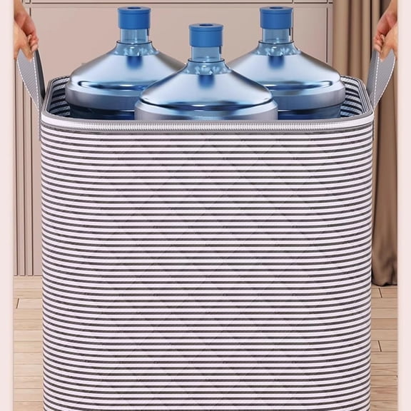 Closet Organizers Storage Container,19.7x19.7x28.4In Reusable Storage Basket with Lids and Handle,Foldable Blanket Bag for Home,Office(Huge)