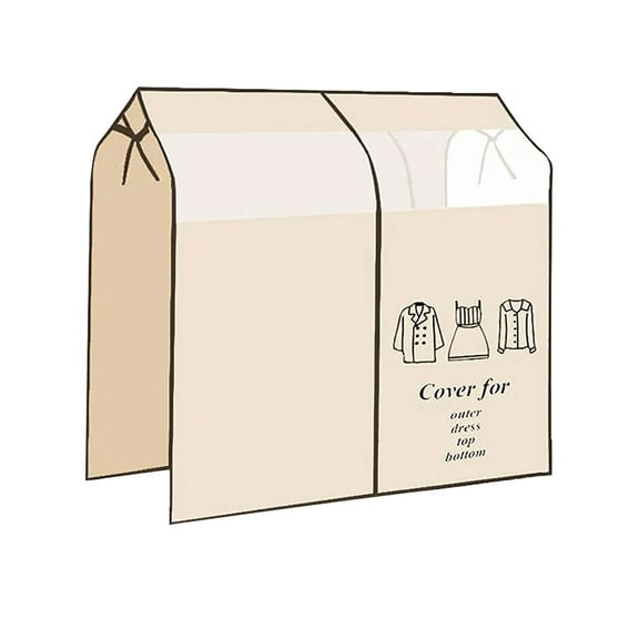 Closet Organizers and Storage - Dienrx Expandable Clothes Rack Cover, Hanging Dust Protector for Wardrobe Coats Suits, Clear Pvc Fabric, Storage Bag*1
