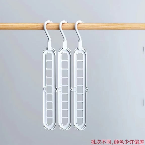 Closet Organizers and Storage, Space Saving Hangers, College Dorm, Multi Functional Organizer Small Space Organization with 9 Holes Organization for Wardrobe Closet - Green