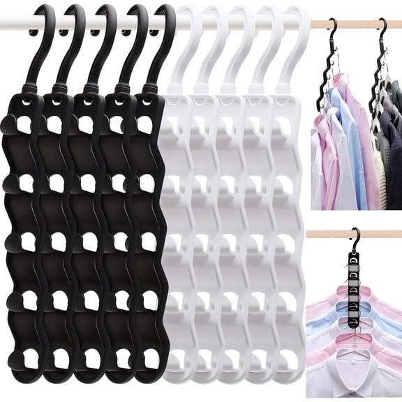 Closet Organizers and Storage,Upgraded Organization and Storage Clothes Hanger,10 Pack College Dorm Room Essentials,Sturdy Space Saving Hangers for Thick Clothe