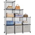 Closet Organizers and Storage, 9 Cube Storage Organizer, Grey - Walmart.com