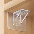 thumbnail image 1 of Closet Partition Bracket - Tool-free Adhesive Mounting, Invisible Transparent Support, Heavy-duty Shelf Organizer for Cabinets and Wardrobes, topliu, 1 of 6