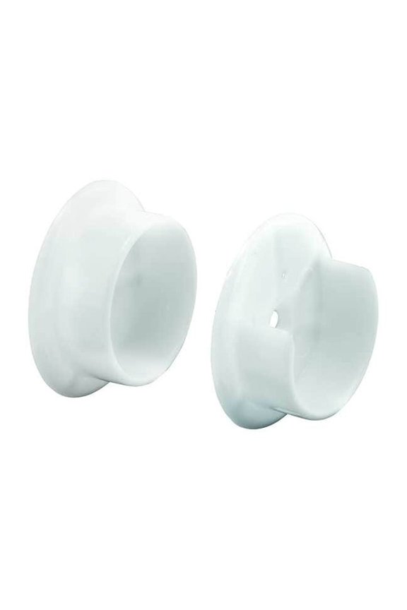 Primeline Tools Closet Pole Sockets, 1-3/8 In., Plastic, White (1 Set) N 6568