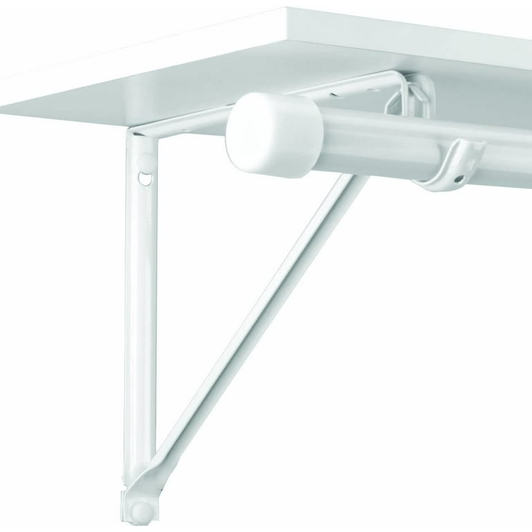 John Sterling Pro 1-1/4 in. L X 1-1/4 in. D White Plastic Closet Rod Support John Sterling Pro 1-1/4 in. L X 1-1/4 in. D White Plastic Closet Rod Support