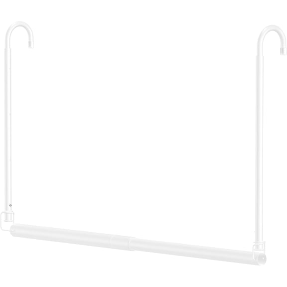 Closet Rod Adjustable Width Height Closet Rod For Clothes White 1 Pack Closet Extender Rod Clothes Space-Saving Bar Organizer