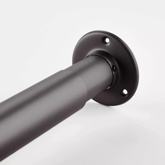 Closet Rod Connector Bar  Adjustable Steel Rod Extender for Hanging Clothes, 60" Length, 44 lb Capacity, Heavy-Duty Black Finish for Wardrobe & Closet Organization