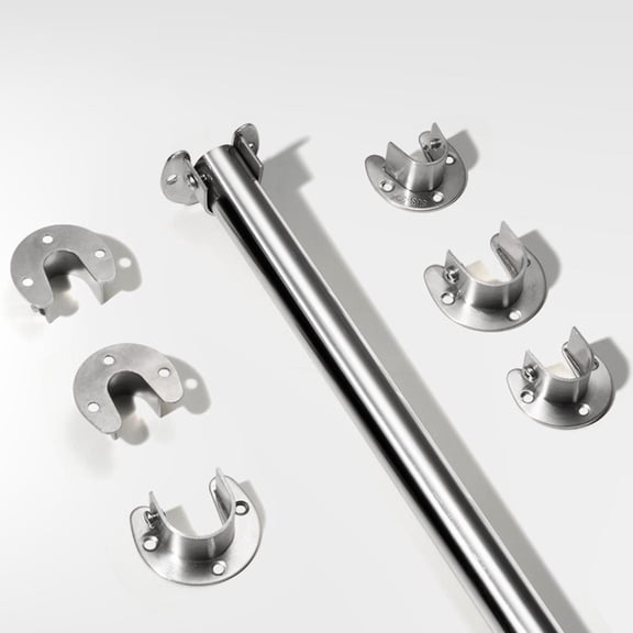 Closet Rod End Support Bracket with Sturdy Construction for Wardrobe Use