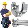 thumbnail image 1 of Closet Rod End Supports U Shaped Flange Rod Holder with Screws, Wardrobe/Shower Curtain Rod Bracket Bradem, 1 of 6
