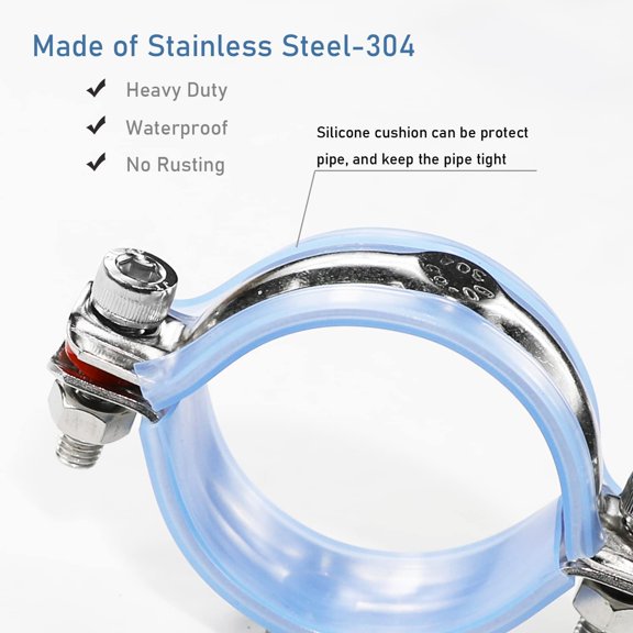 Closet Rod Flange,1 Inch Dia. Adjustable Socket Bracket Stainless Steel Support Holder for Pipe, 4-Pack