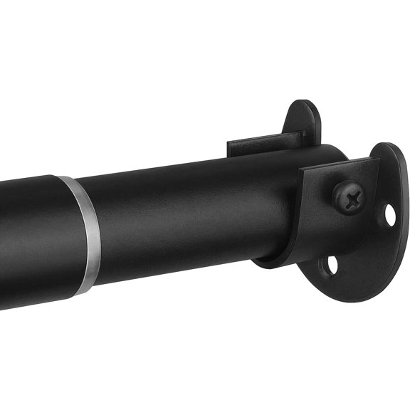 Closet Rods for  Clothes, 17 to 28 Inch Adjustable Metal Closet Rod, Heavy Duty Closet Poles for Wardrobes, Closet, Laundry, Bathroom, Windows, Easy Installation, Black