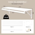 thumbnail image 1 of Closet Shelf with Hanging Rod, 47.2in Wall Mounted Clothes Rack with , Walk in Closet System, Heavy Duty Shelf with Hanging Rod for Laundry Room, Closet Storage, Garage, White, 1 of 8