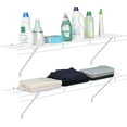 Closet Shelves Wall Mounted 2Pack, 4 ft x 12in White Wire Shelving for