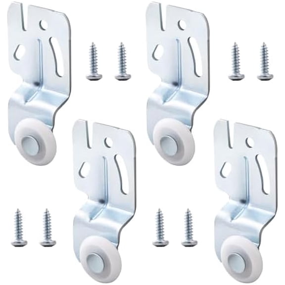 Closet Sliding Door Hardware Wardrobe Roller Kit for Top Hung Bypass Kitchen Doors, 3/4" to 1-3/8 Inch Thick Sliding Door
