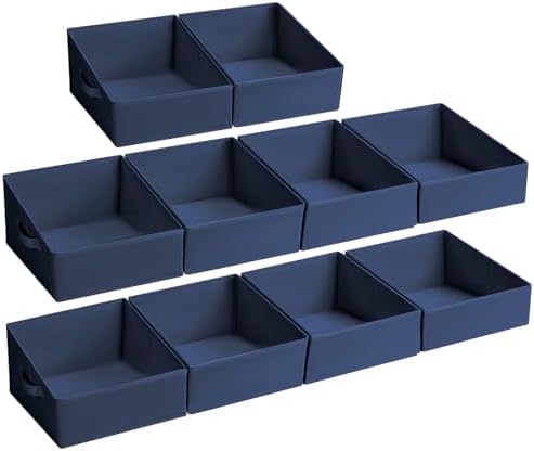Closet Storage Bins 6 Pack - Fabric Storage Baskets for Shelves ...