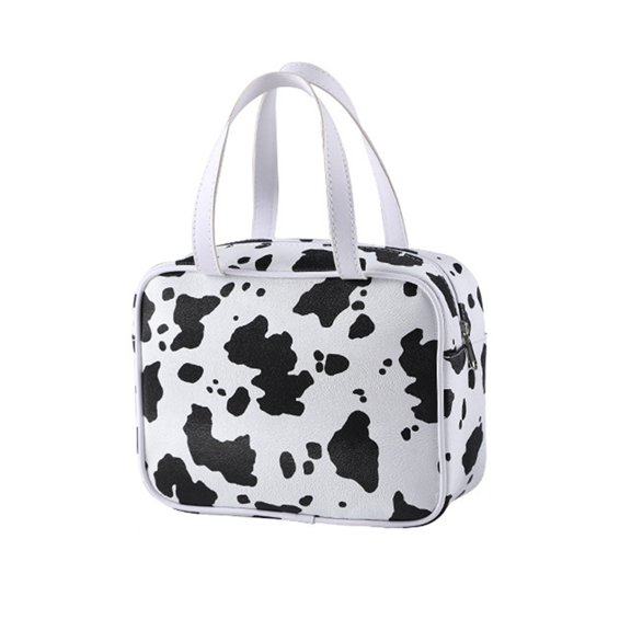 Closet Storage Cow Print Storage Bag Cosmetic Bag Cosmetic Storage Bag Suitable For Women And Girls Storage Container for Pantry and Kitchen Organization