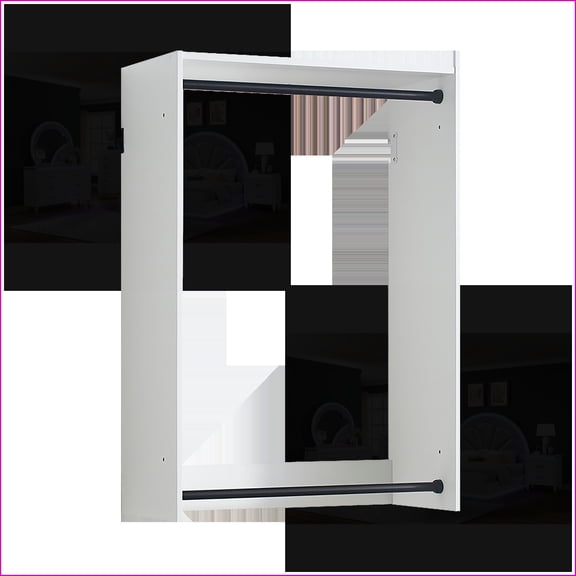 Closet Systems | Devi Modern White Wood Modular Wall-Mounted Closet | White | Wood