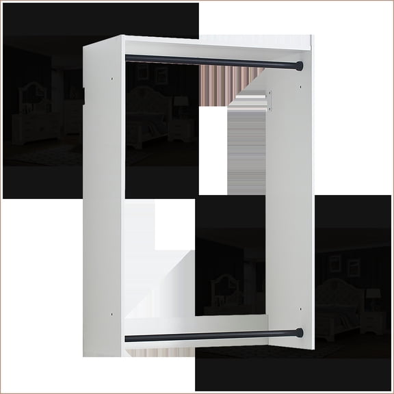 Closet Systems, Devi Modular Wall-Mounted Wood Closet with Ample Storage | White | Wood