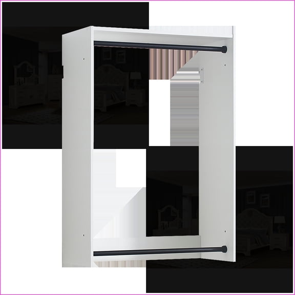Closet Systems, Devi White Modular Wall-Mounted 5-Unit Wood Closet | White | Wood