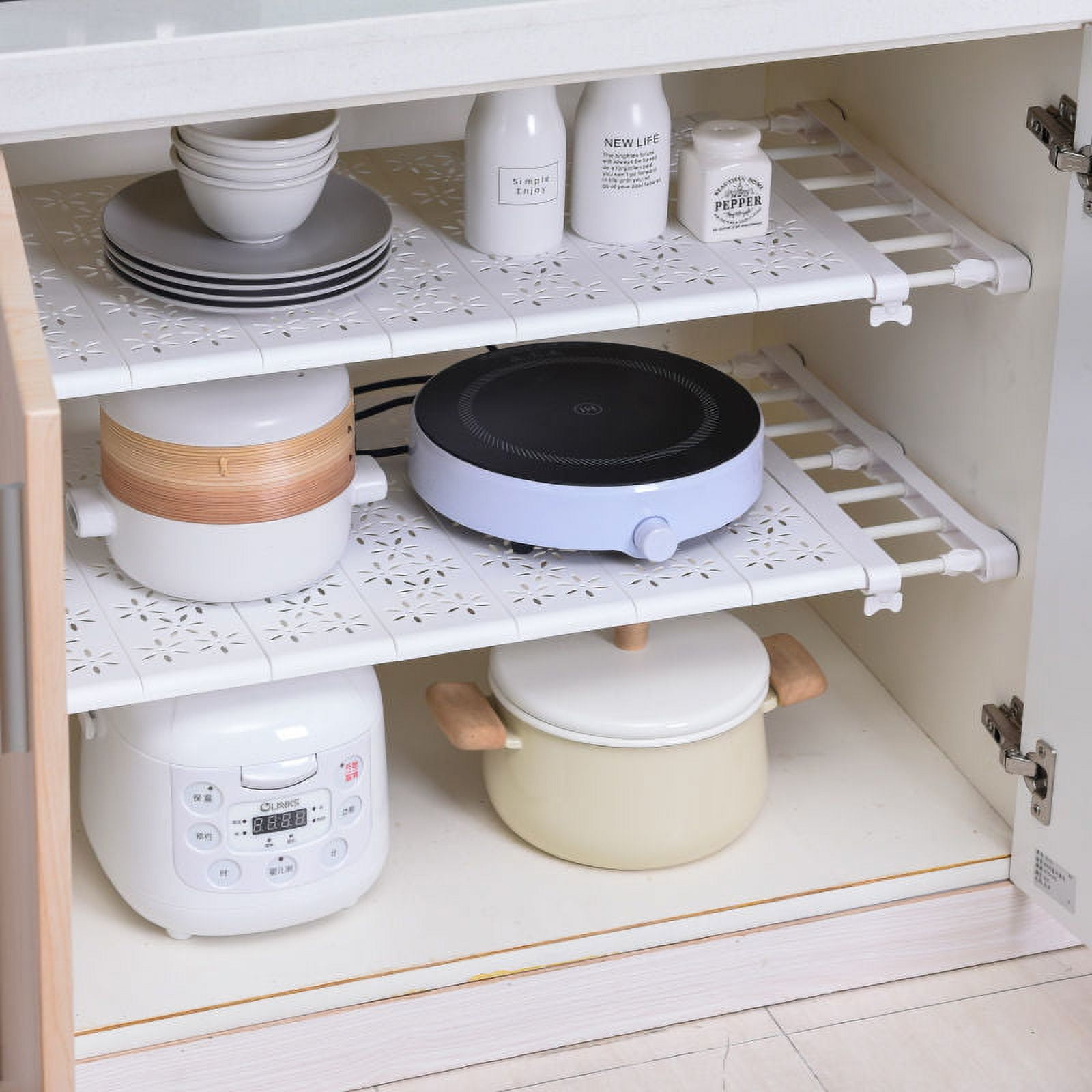 Closet Tension Shelf Adjustable Closet Organizer Shelf Expandable