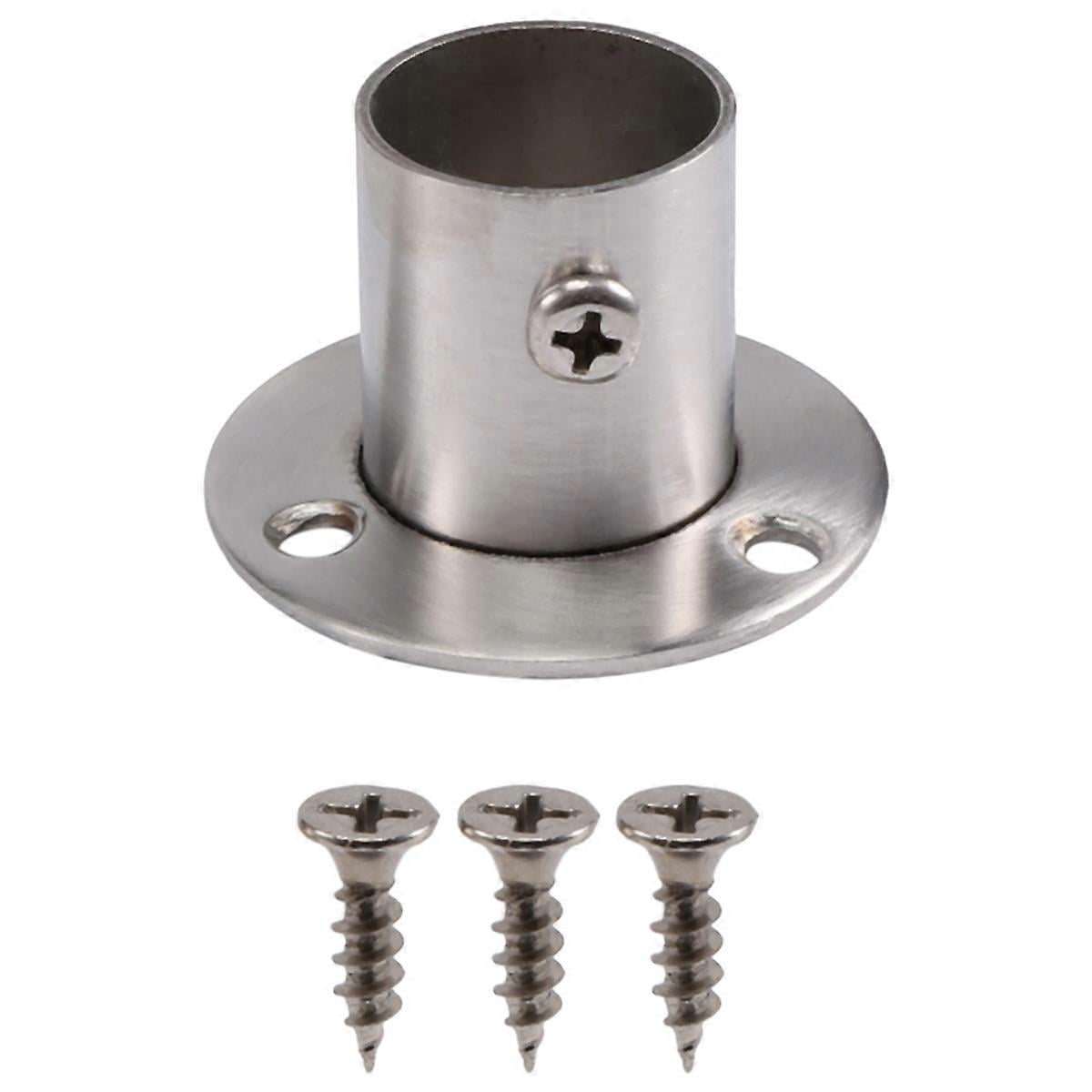 Closet Wardrobe 22mm Dia Pipe Hanging Rail Rod End Support Bracket ...