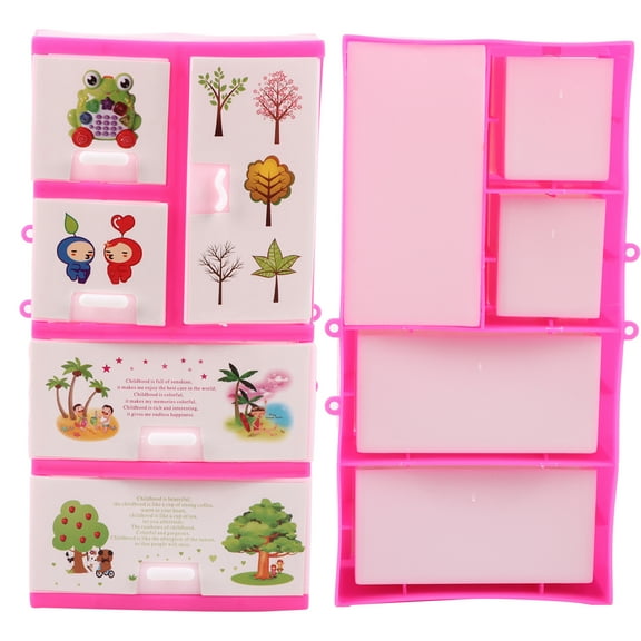 Closet Wardrobe Cabinet for Pin Doll Accessories Toys Doll Accessories Furniture