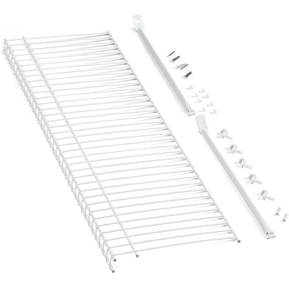ClosetMaid 103100 All-Purpose Wire Shelf Kit, White, 3-Ft. x 12-In. - Quantity 4