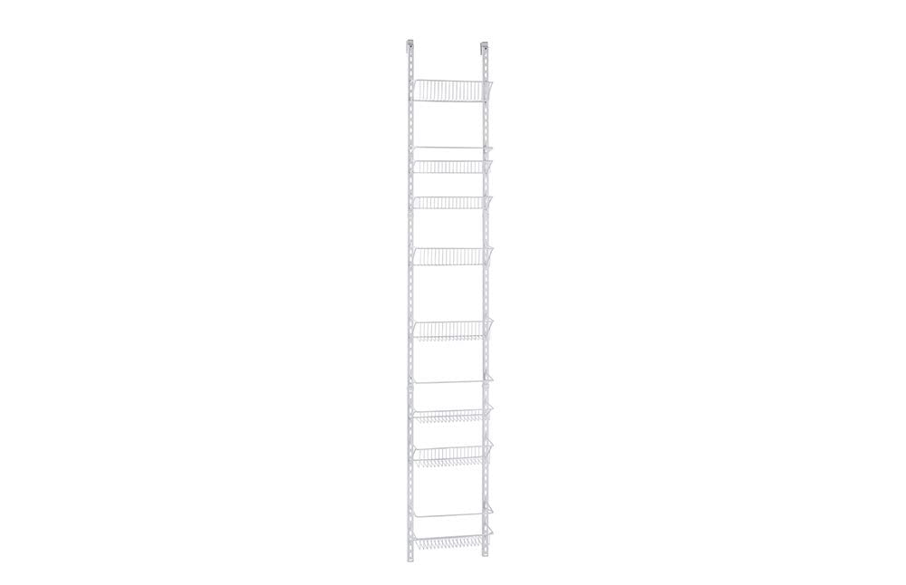 White Adjustable Wire 8-Tier Over Door Storage Rack
