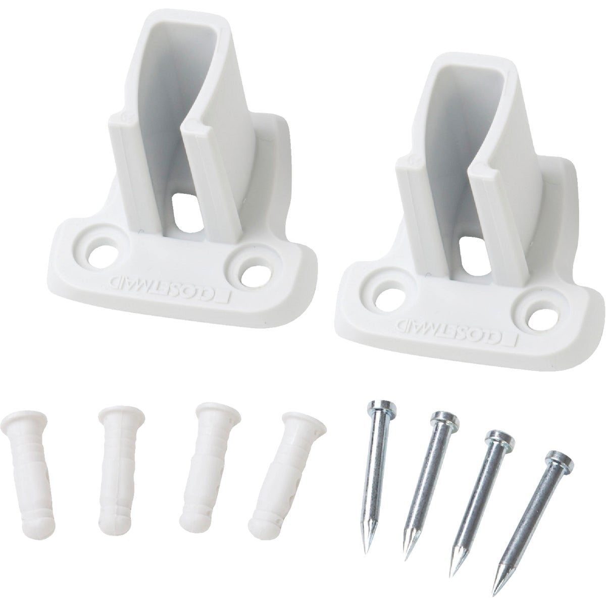 ClosetMaid SuperSlide Wire Shelf End Bracket - Low Profile Wall Bracket - White