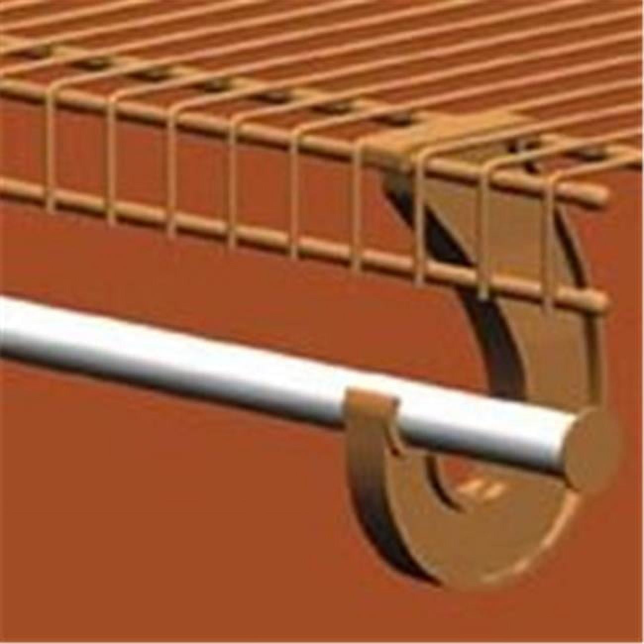 White 48-Inch Steel Hanging Closet Rod