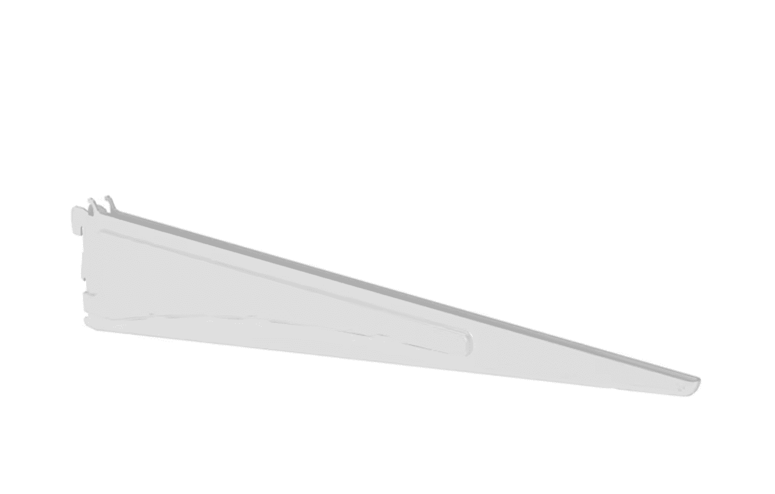 Sleek 16" White Steel Shelf Bracket with Locking Feature
