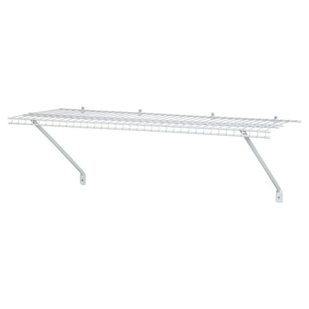 ClosetMaid Wire Shelf Kit with Hardware for Pantry, Closet, Laundry, and More, White, 4' x 12", 4 Pack