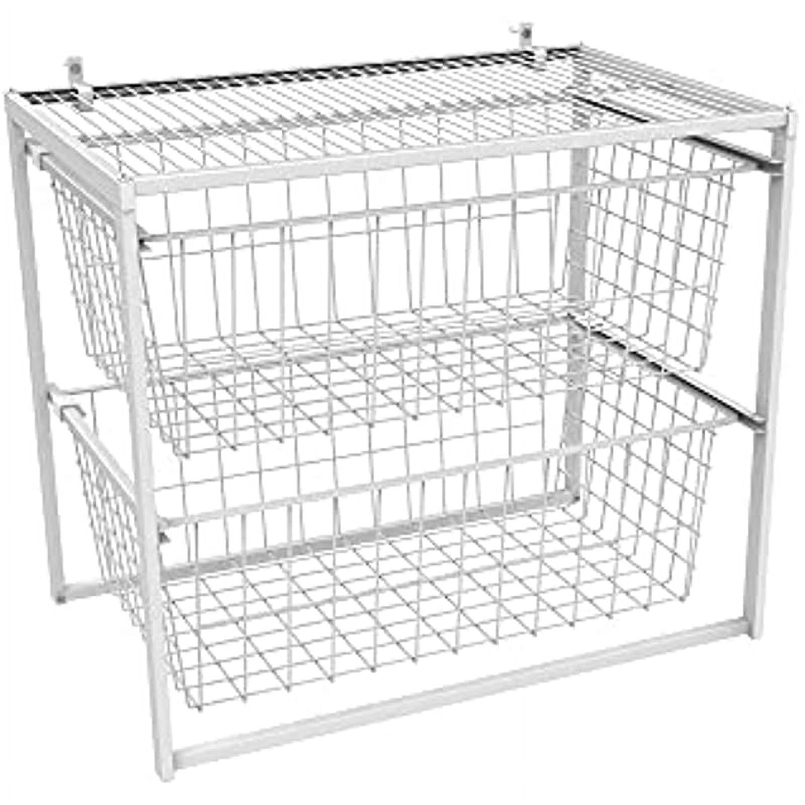 ClosetMaid 4323 2Drawer Wire Basket Organizer, White