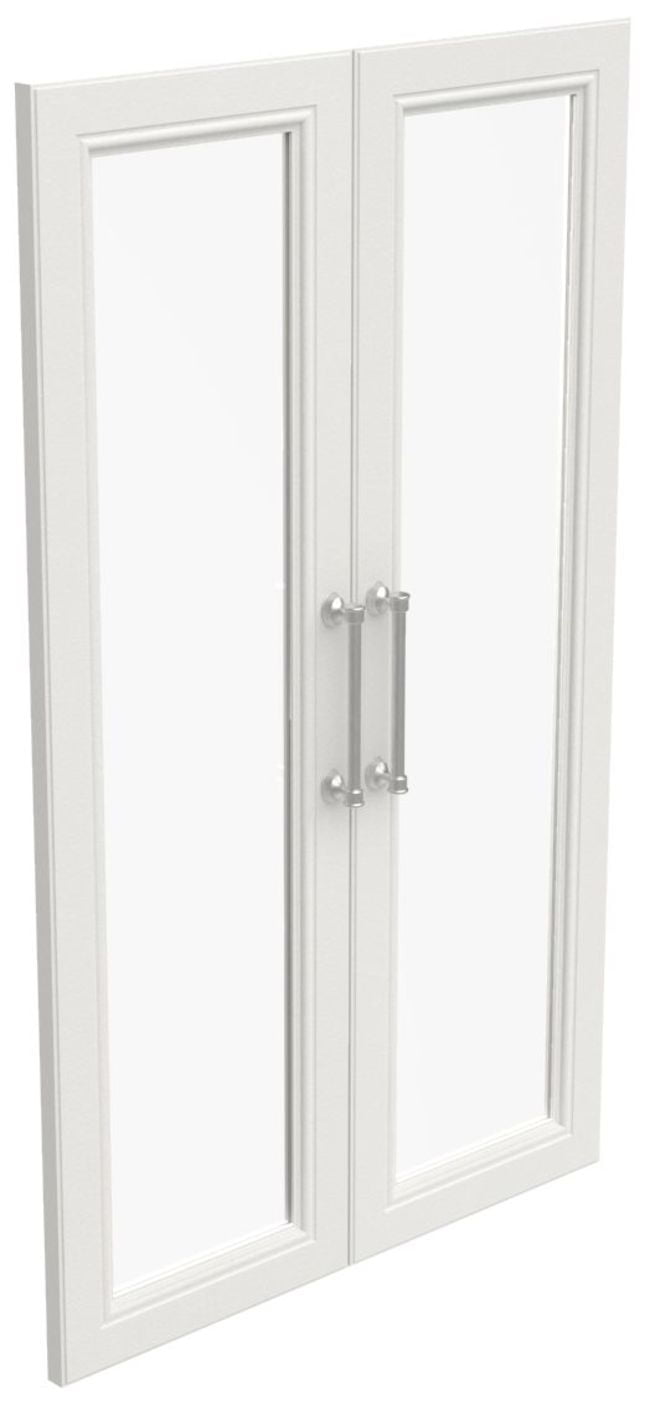 White Shaker Style Glass Pane Closet Doors