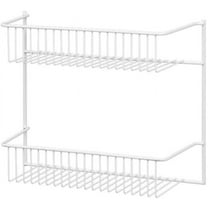 ClosetMaid 2-Tier Wall Rack Wire Shelf - Epoxy Coated Steel, 12 in Wide, Silver