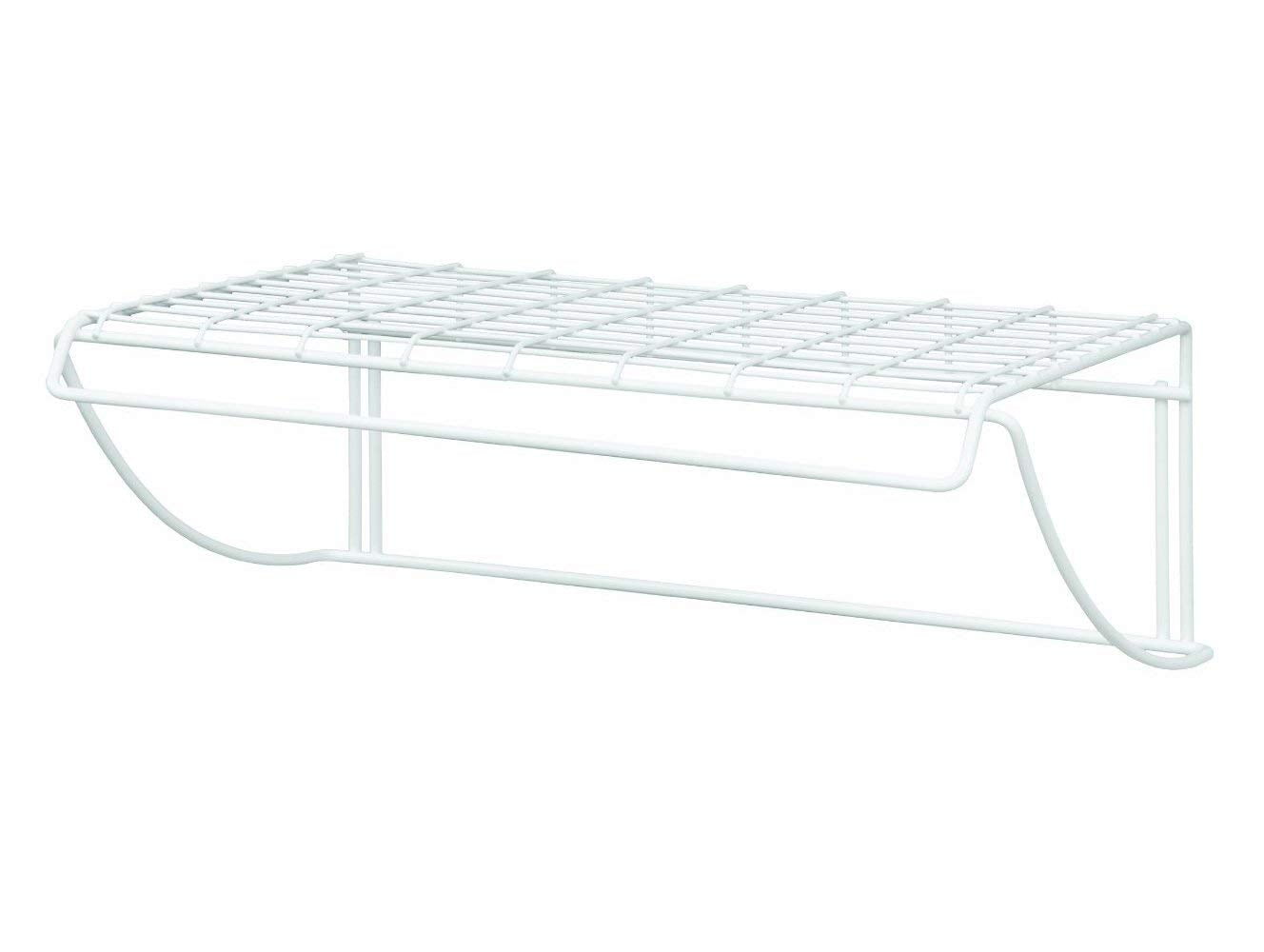 White Wire 18-Inch Laundry Utility Hanger Shelf