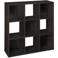 thumbnail image 1 of Open Box ClosetMaid 9 Cube Wood Open Bookcase Display Shelf Organizer, Espresso, 1 of 4