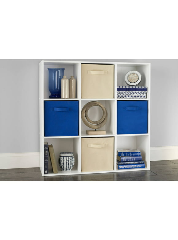 ClosetMaid 9 Cube Wood Stackable Bookcase Display Shelf Organizer, White