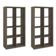 thumbnail image 1 of ClosetMaid Bookcase Open Back 8-Cube Storage Organizer, Graphite Gray (2 Pack), 1 of 6